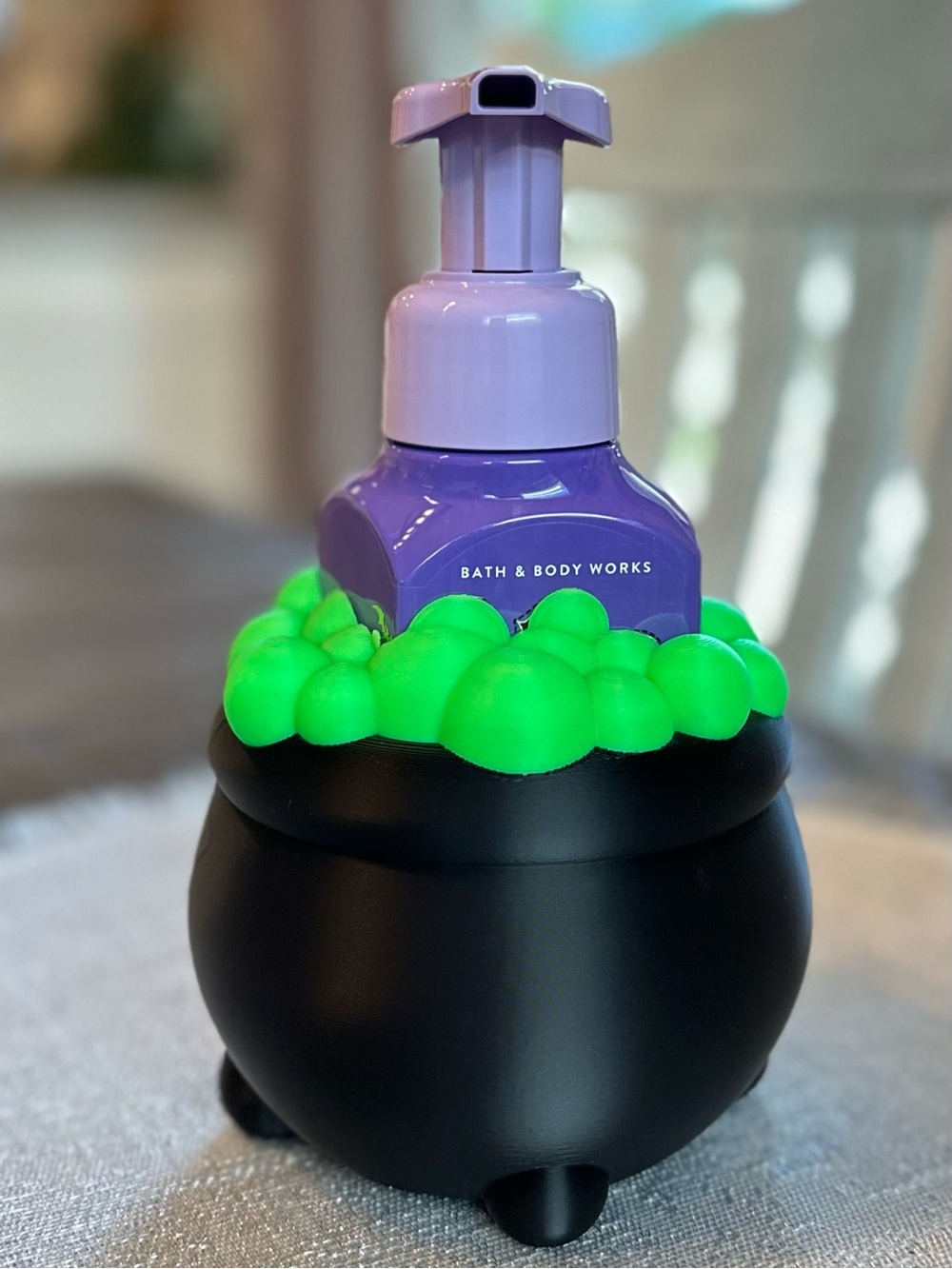 GITD Halloween Bubbling Cauldron Soap Holder for Bath & Body Works Soap Bottles